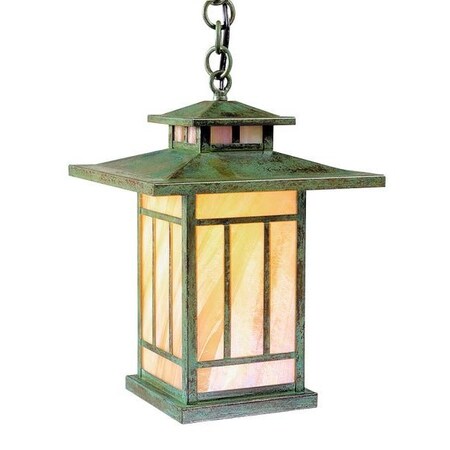 Arroyo Craftsman 9" Kennebec Pendant, Antique Brass, Cream Glass KH-9CR-AB